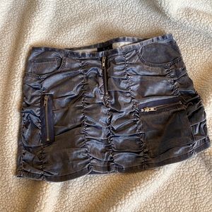 Seven7 Express Metallic Blue Mini Skirt